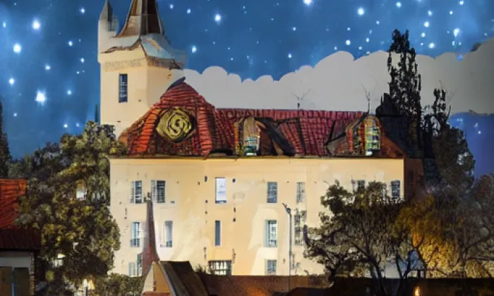 kostel svatého Jana Křtitele (Přibice) – noc