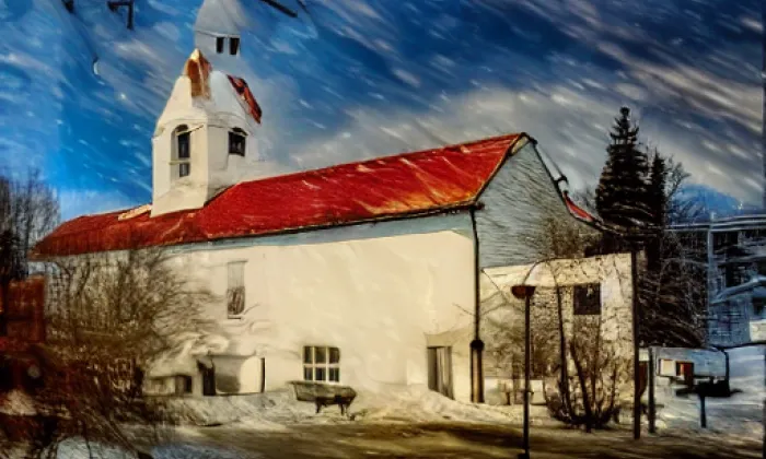 kostel svatého Jana Křtitele (Přibice) – winter