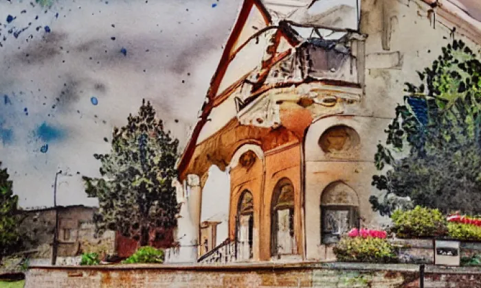 Kostel svatého Jana Křtitele (Rohenice) – akvarel