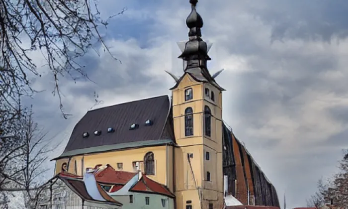 Kostel svatého Jana Křtitele (Skalná) – autumn