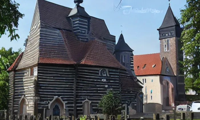 kostel svatého Jana Křtitele (Slavoňov) – akvarel