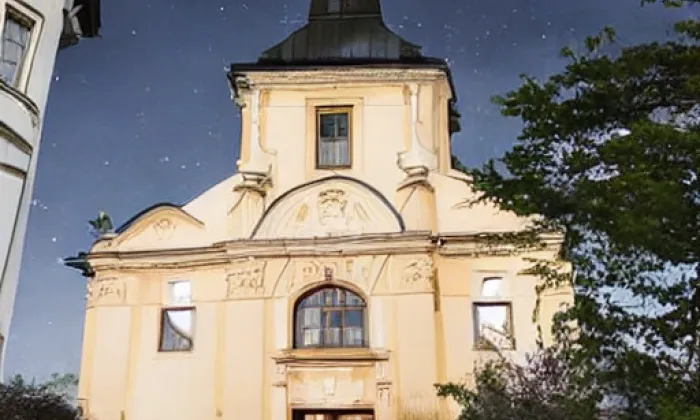 Kostel svatého Jana Nepomuckého (Šemanovice) – noc