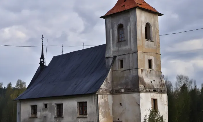 kostel svatého Jana Nepomuckého (Bartošovice v Orlických horách) – autumn