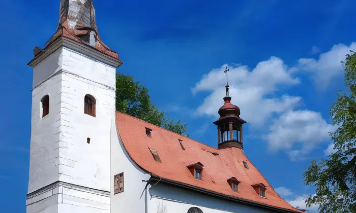 Kostel svatého Jana Nepomuckého (Nové Hamry) – akvarel
