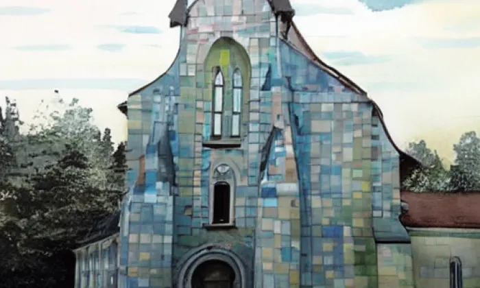 Kostel svatého Jana Nepomuckého (Pohořelice) – akvarel
