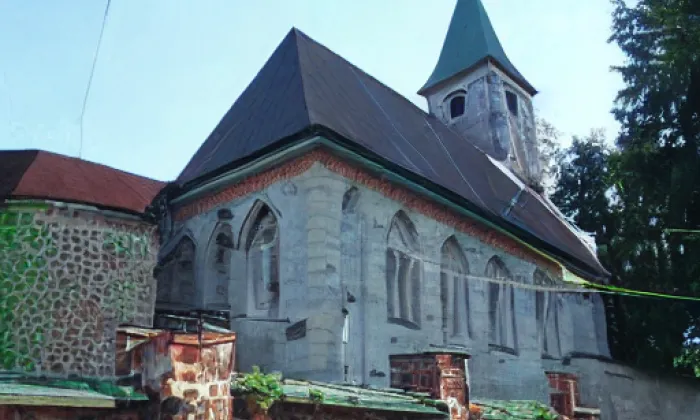 kostel svatého Jana Nepomuckého (Skuhrov) – akvarel