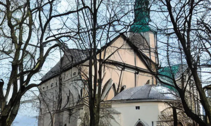 Kostel svatého Jana Nepomuckého (Velká Chuchle) – akvarel