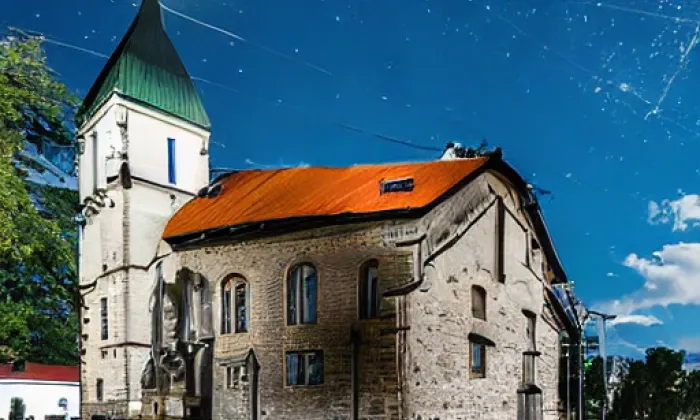 Kostel svatého Jiří (Bořitov) – noc