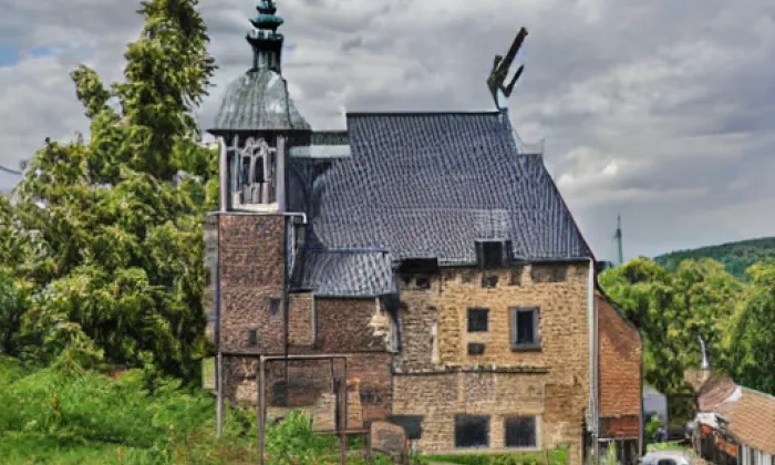 kostel svatého Jiří (Horní Slavkov) – autumn