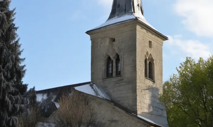 Kostel svatého Jiří (Karlovice) – winter