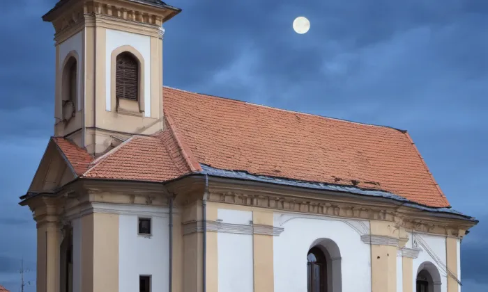 Kostel svatého Jiří (Klentnice) – noc