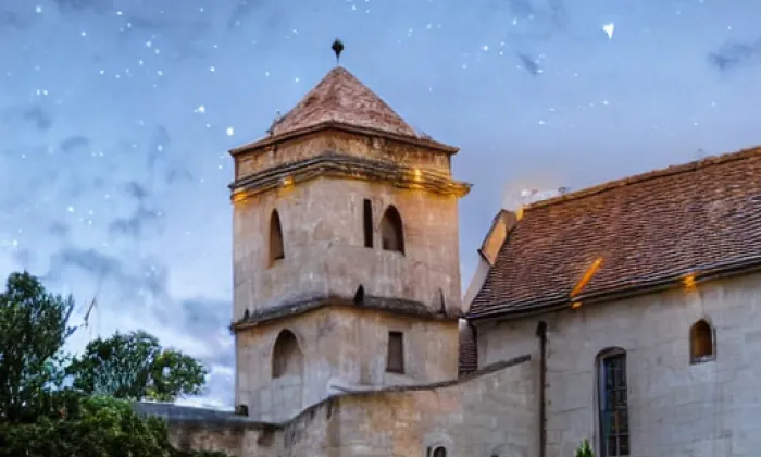 Kostel svatého Jiří (Kobylí) – noc