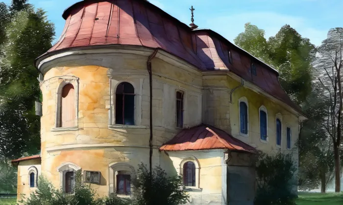 Kostel svatého Jiří (Krnsko) – akvarel