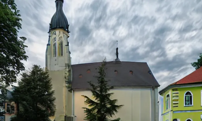 Kostel svatého Jiří (Moravičany) – noc