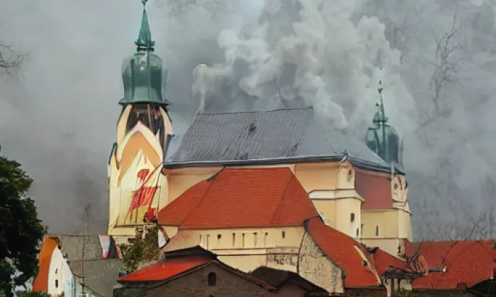 Kostel svatého Jiří (Moravské Prusy) – spring