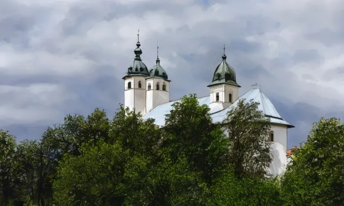 Kostel svatého Jiří (Pozděchov) – akvarel