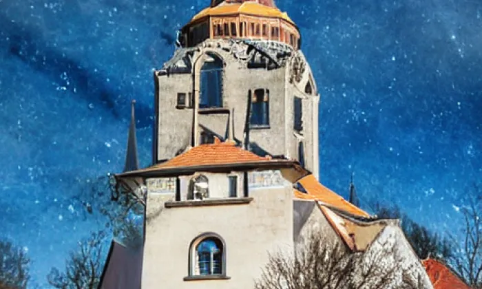Kostel svatého Jiří v Bečově nad Teplou – noc