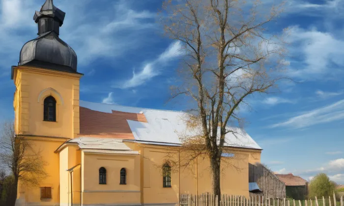 kostel svatého Jiří v Dobranově – autumn