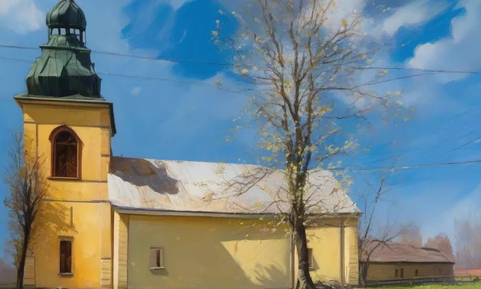kostel svatého Jiří v Dobranově – spring