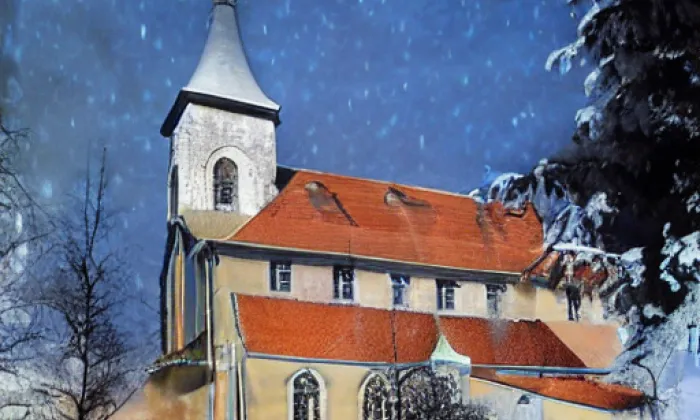 Kostel svatého Jiljí (Bečov) – noc