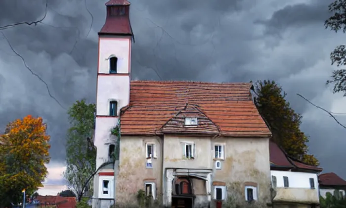 kostel svatého Jiljí (Heřmaň) – autumn