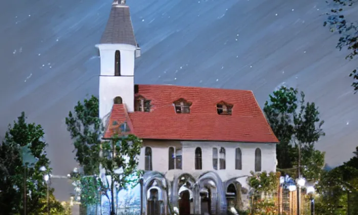 kostel svatého Jiljí (Heřmaň) – noc