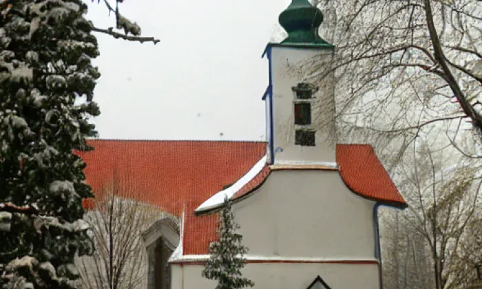 kostel svatého Jiljí (Komárov) – winter