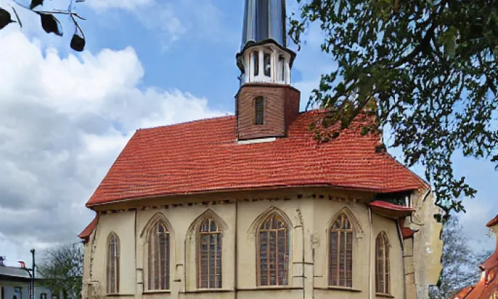 kostel svatého Jiljí (Libeř) – akvarel