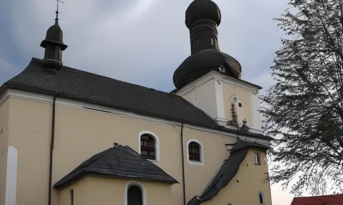 kostel svatého Jiljí (Libice nad Doubravou) – noc