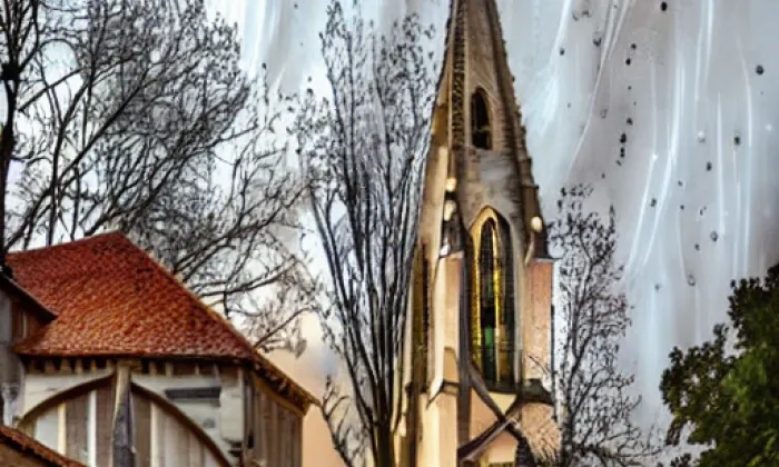 Kostel svatého Jiljí (Lomnice) – noc