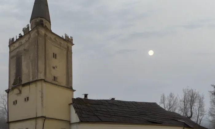 kostel svatého Jiljí (Našiměřice) – noc