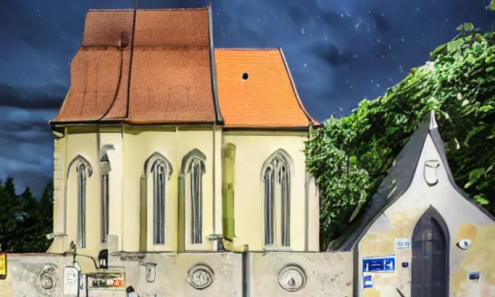 Kostel svatého Jiljí v Milevsku – noc