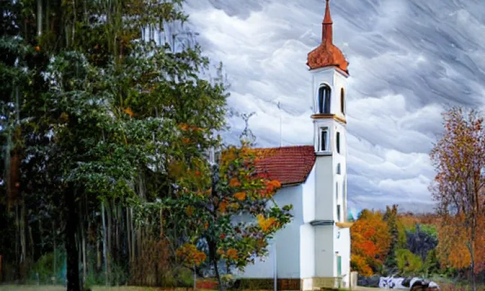 Kostel svatého Josefa (Krasice) – autumn