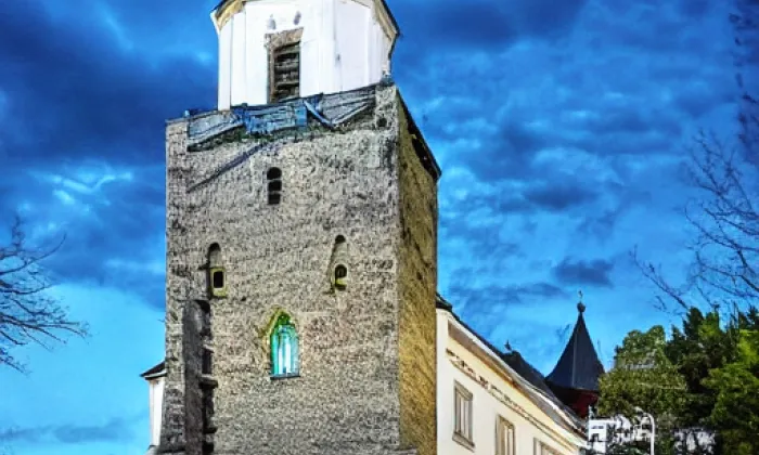kostel svatého Josefa v Žulové – noc