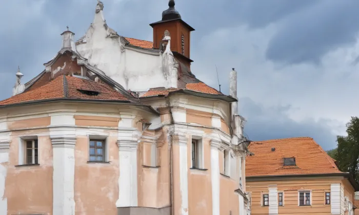 kostel svatého Kříže (Slavonice) – autumn