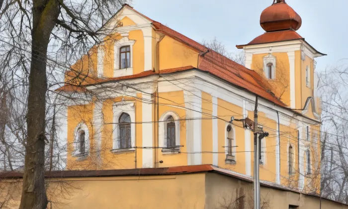 Kostel svatého Kříže (Sněžné) – winter