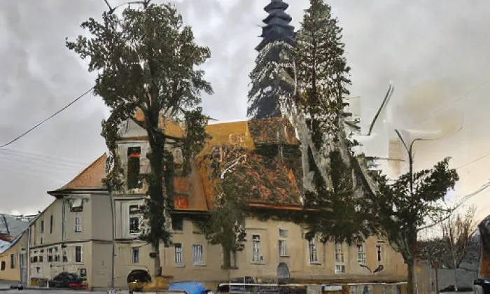 kostel svatého Klimenta (Dobřenice) – winter