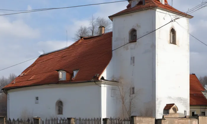 kostel svatého Leopolda (Rokytná) – winter