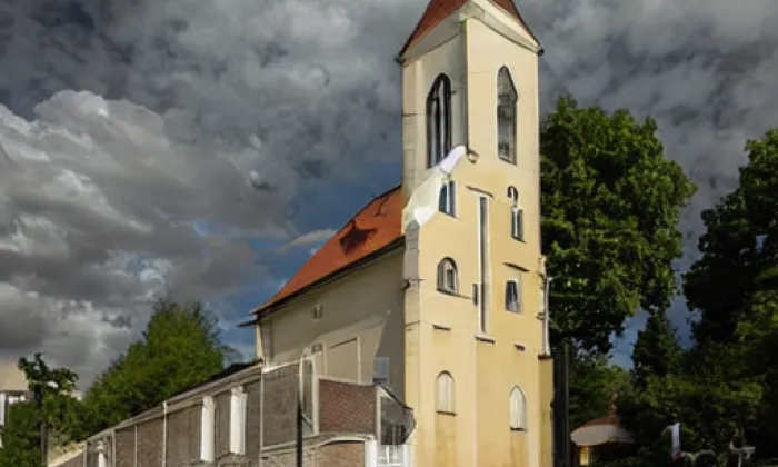 Kostel svatého Linharta (Údrč) – akvarel