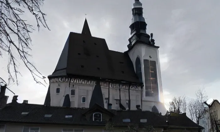 Kostel svatého Linharta (Horní Studénky) – akvarel