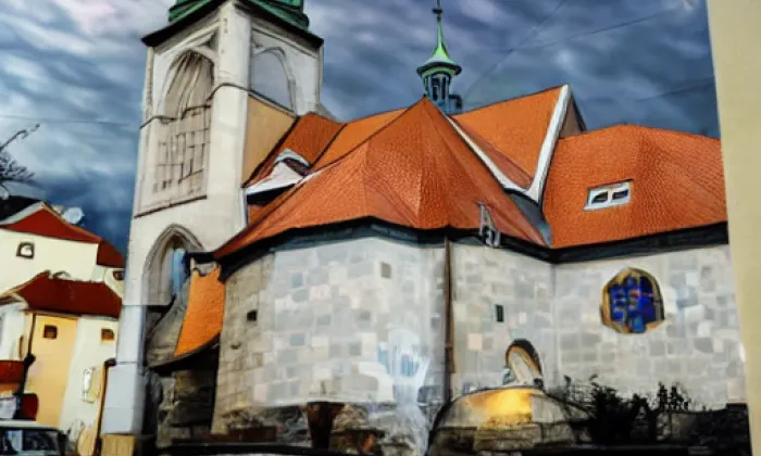kostel svatého Martina (Frenštát pod Radhoštěm) – noc