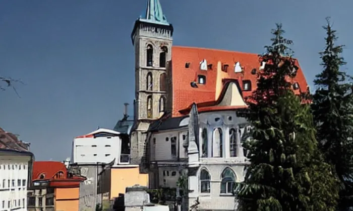 Kostel svatého Martina (Sedlčany) – akvarel