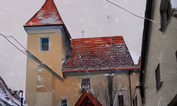 kostel svatého Martina (Věžná) – winter