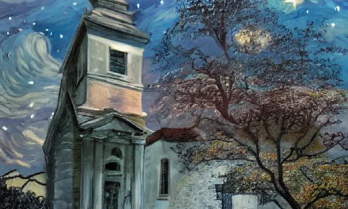 kostel svatého Matouše (Fryšava pod Žákovou horou) – noc