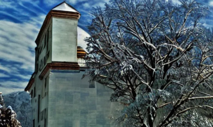 kostel svatého Matouše (Fryšava pod Žákovou horou) – winter