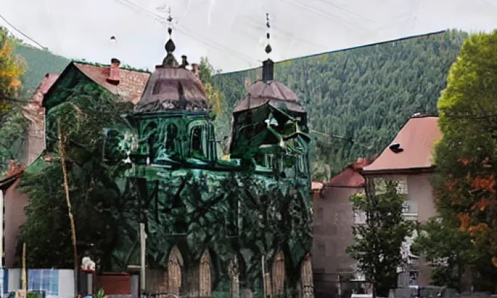 Kostel svatého Matouše (Hať) – akvarel