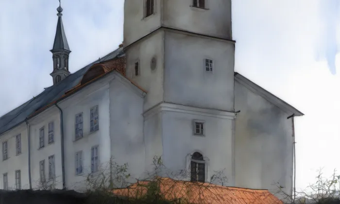 Kostel svatého Michaela archanděla (Kujavy) – akvarel