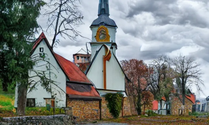 Kostel svatého Mikuláše (Šitboř) – autumn