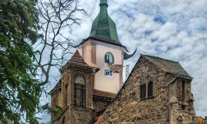 Kostel svatého Mikuláše (Šitboř) – noc