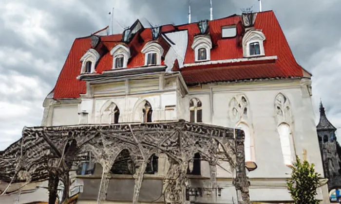 Kostel svatého Mikuláše (Kašperské Hory) – akvarel